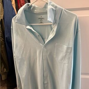 Fabletics men’s long sleeve dress shirt size large. Mint color NWT